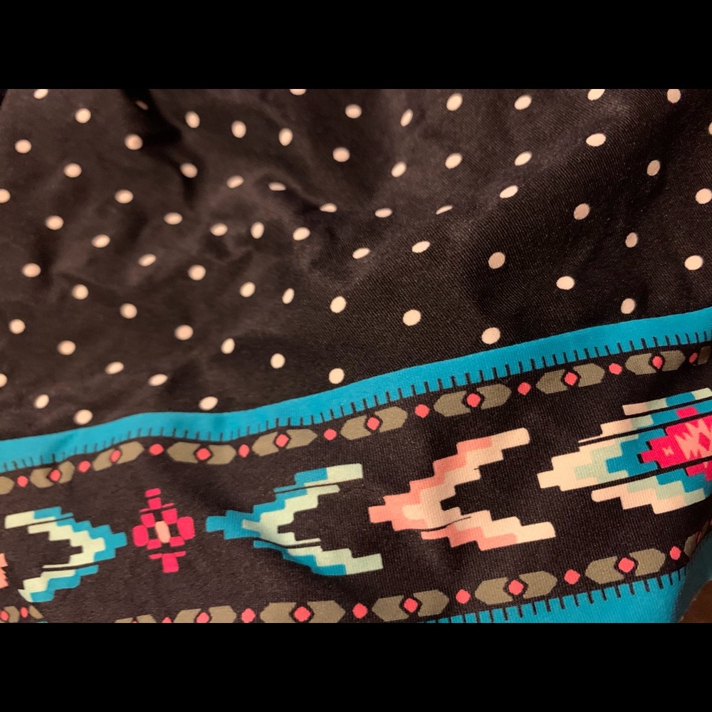 SOLD 36F 36DDD bra sized swim tank aztec tribal multi dot print. - Picture 10 of 10
